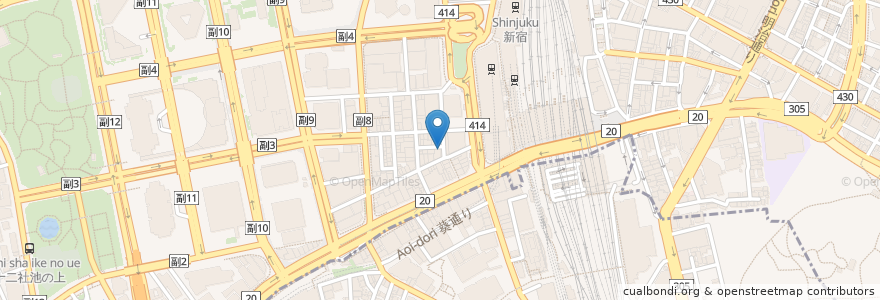 Mapa de ubicacion de とんかつ 浜勝 en Jepun, 東京都, 新宿区.