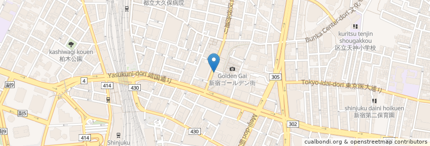 Mapa de ubicacion de Blackhole en 일본, 도쿄도, 신주쿠.