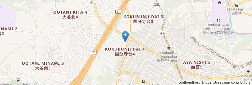Mapa de ubicacion de 公文式 国分寺台教室 en 日本, 神奈川県, 綾瀬市.