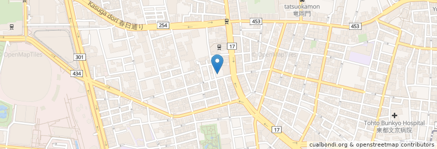 Mapa de ubicacion de 本田歯科 en Giappone, Tokyo, 文京区.