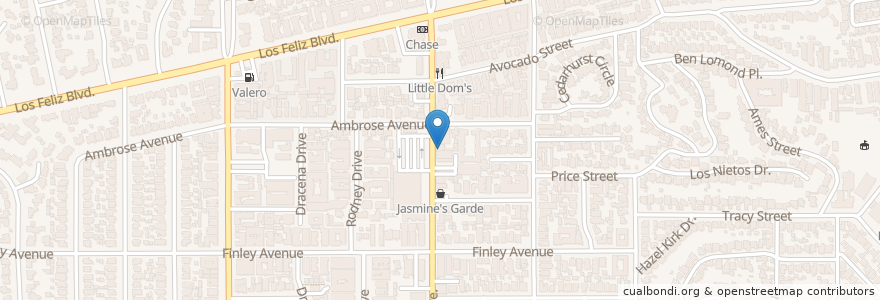 Mapa de ubicacion de Blue Bottle Coffee en アメリカ合衆国, カリフォルニア州, Los Angeles County, ロサンゼルス.