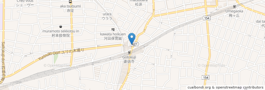 Mapa de ubicacion de Petit plum en Japon, Tokyo, 世田谷区.