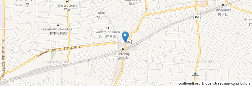 Mapa de ubicacion de からあげ天 en 日本, 東京都, 世田谷区.