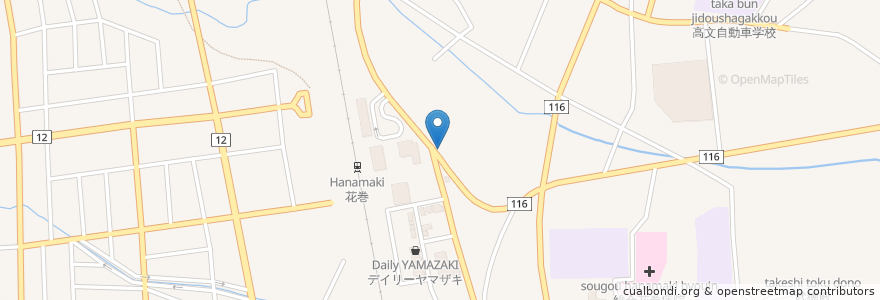 Mapa de ubicacion de 広田薬品 花巻駅前薬局 en اليابان, 岩手県, 花巻市.