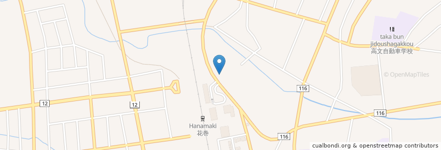 Mapa de ubicacion de 居酒屋おでれんせ en Japonya, 岩手県, 花巻市.