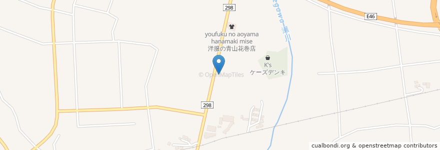 Mapa de ubicacion de 焼肉レストラン 大門 en Japan, Iwate Prefecture, Hanamaki.