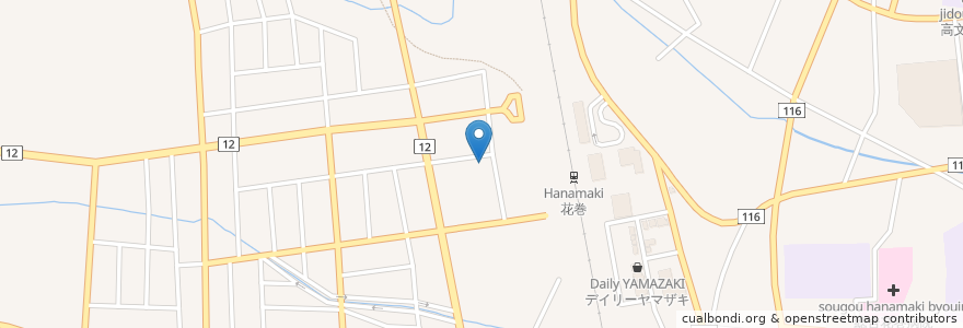 Mapa de ubicacion de 一心寿司 en Япония, Иватэ, 花巻市.