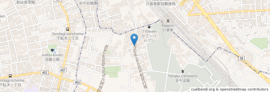 Mapa de ubicacion de うなぎ 千根や en Giappone, Tokyo, 台東区.