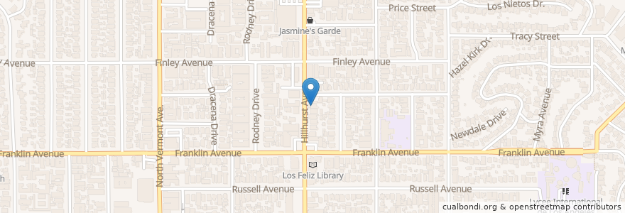 Mapa de ubicacion de Maru Coffee en 미국, 캘리포니아주, Los Angeles County, 로스앤젤레스.