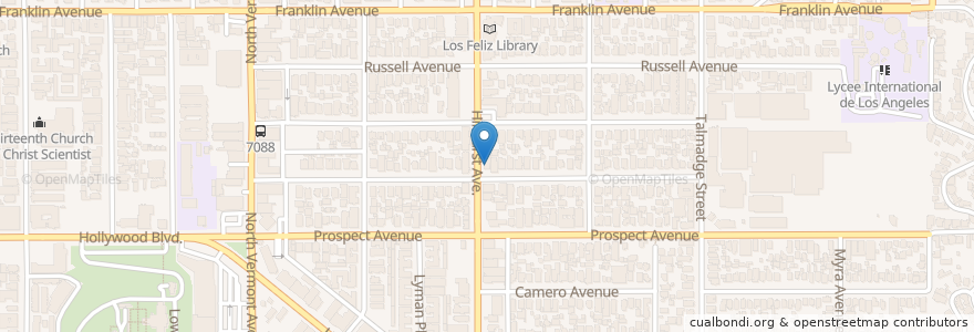 Mapa de ubicacion de The Guest House en États-Unis D'Amérique, Californie, Los Angeles County, Los Angeles.