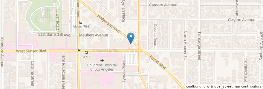 Mapa de ubicacion de The Sit Down en United States, California, Los Angeles County, Los Angeles.