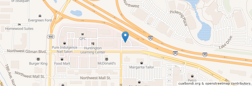 Mapa de ubicacion de Wells Fargo en Verenigde Staten, Washington, King County, Issaquah.