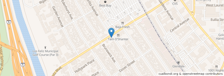 Mapa de ubicacion de The Griffin en Estados Unidos De América, California, Los Angeles County, Los Ángeles.