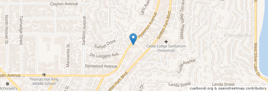 Mapa de ubicacion de Casita Del Campo en 美利坚合众国/美利堅合眾國, 加利福尼亚州/加利福尼亞州, 洛杉矶县, 洛杉矶.