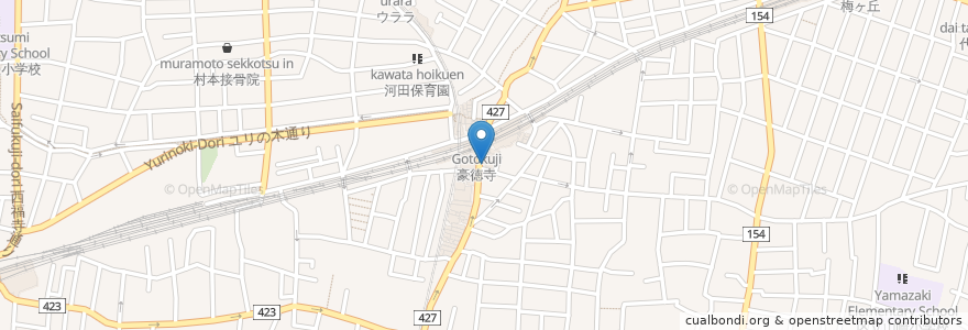 Mapa de ubicacion de 橋本皮フ科クリニック en Japonya, 東京都, 世田谷区.
