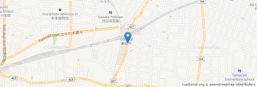 Mapa de ubicacion de 豪徳寺薬局 en Japão, Tóquio, 世田谷区.