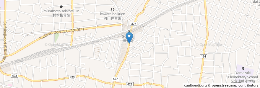 Mapa de ubicacion de ブッダフード en اليابان, 東京都, 世田谷区.