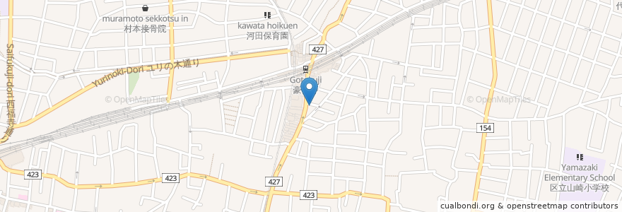 Mapa de ubicacion de こいぶち歯科 en Japan, Tokio, 世田谷区.