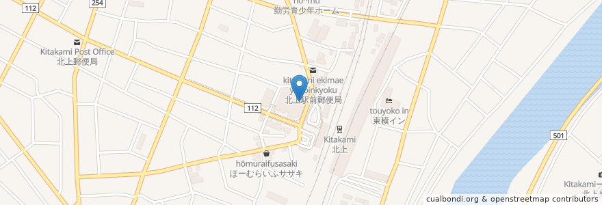 Mapa de ubicacion de コーヒーショップ ルビー en Giappone, Prefettura Di Iwate, 北上市.