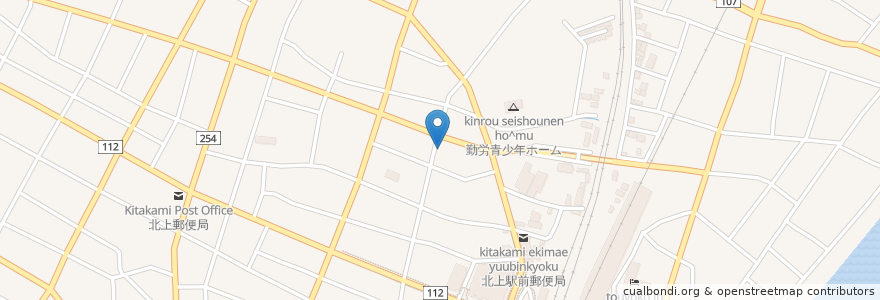 Mapa de ubicacion de 韓国居酒屋 韓厨房 en Japan, Präfektur Iwate, 北上市.