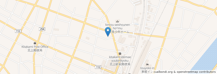 Mapa de ubicacion de 鹿角ホルモン亭 en Japan, Präfektur Iwate, 北上市.