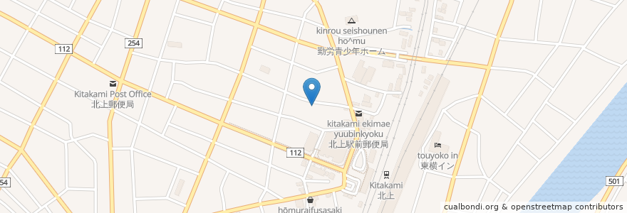 Mapa de ubicacion de 安部医院 en 일본, 이와테현, 北上市.
