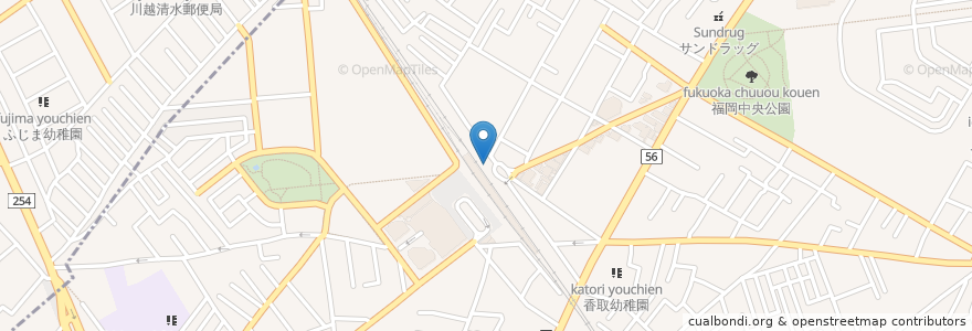 Mapa de ubicacion de 上福岡歯科クリニック en 日本, 埼玉県, ふじみ野市.