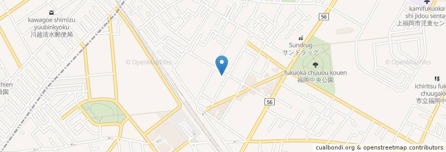 Mapa de ubicacion de みずほ銀行 en 日本, 埼玉県, ふじみ野市.
