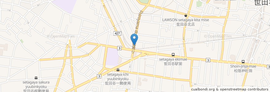 Mapa de ubicacion de 秋もと en اليابان, 東京都, 世田谷区.