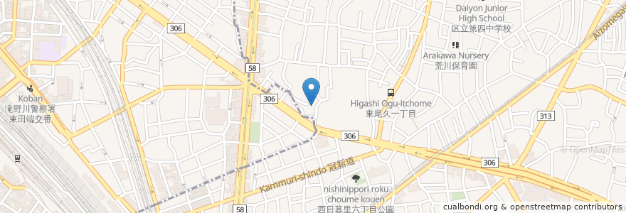 Mapa de ubicacion de 金相寺 en Japan, Tokio.