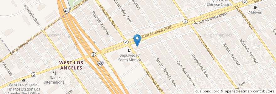 Mapa de ubicacion de O Sushi en United States, California, Los Angeles County, Los Angeles.
