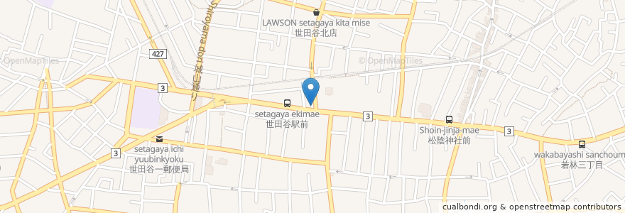Mapa de ubicacion de 世田谷プルメリア内科クリニック en Япония, Токио, Сэтагая.