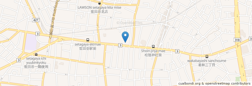 Mapa de ubicacion de エビス参 en Jepun, 東京都, 世田谷区.