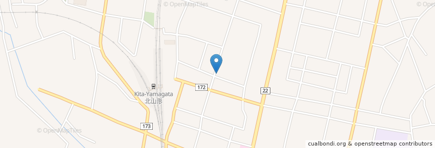 Mapa de ubicacion de 山形宮町二郵便局 en Japón, Prefectura De Yamagata, 山形市.