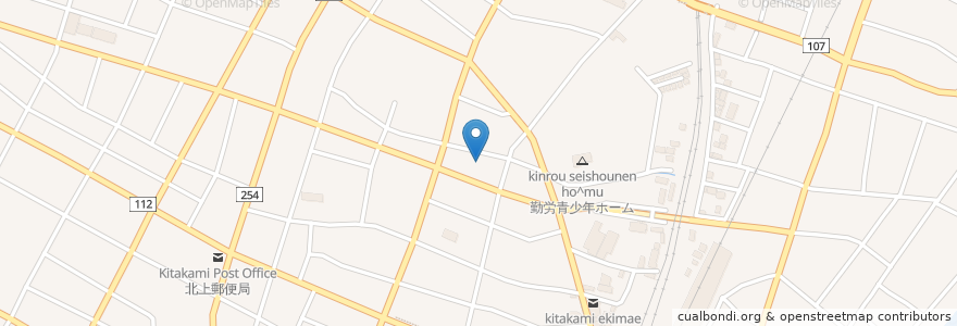 Mapa de ubicacion de Raja en 日本, 岩手県, 北上市.