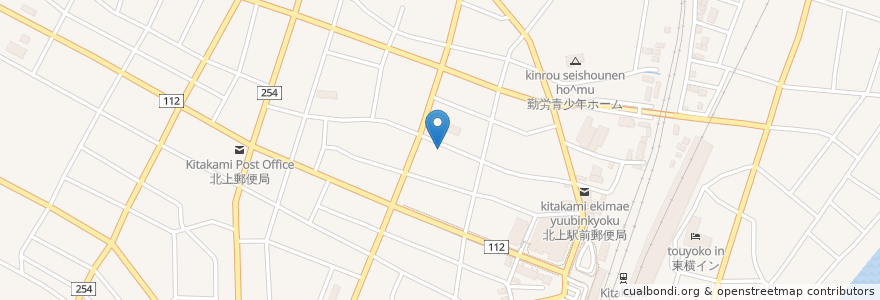Mapa de ubicacion de 森のみみずく en Япония, Иватэ, 北上市.