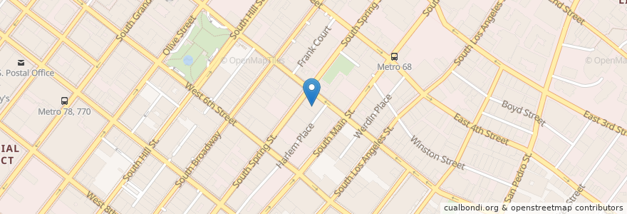 Mapa de ubicacion de Julie Rico Gallery en الولايات المتّحدة الأمريكيّة, كاليفورنيا, مقاطعة لوس أنجلس, لوس أنجلس.