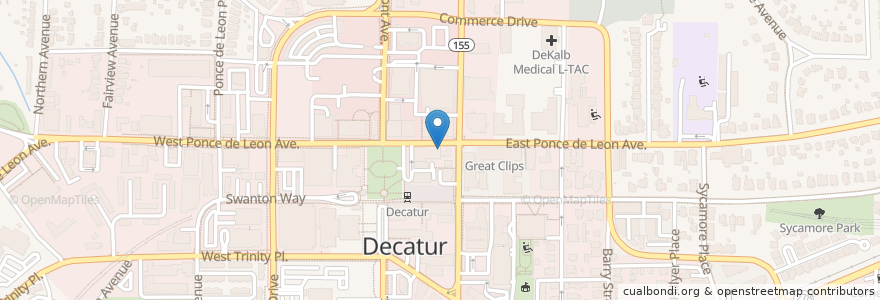 Mapa de ubicacion de no. 246 en 美利坚合众国/美利堅合眾國, 喬治亞州, Dekalb County, Decatur.