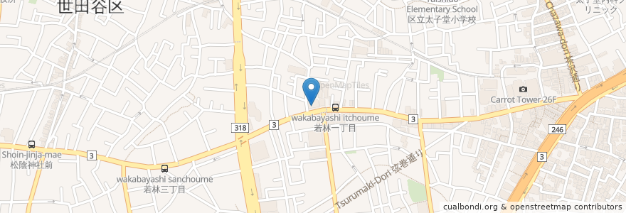 Mapa de ubicacion de E-DENTAL CLINIC en ژاپن, 東京都, 世田谷区.