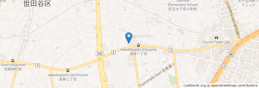 Mapa de ubicacion de すし忠 en Japan, 東京都, 世田谷区.