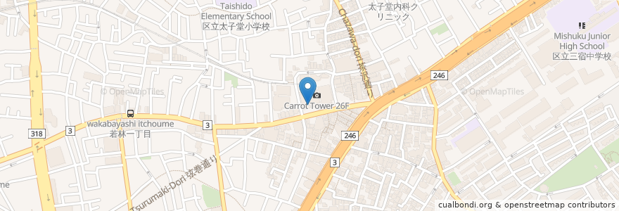 Mapa de ubicacion de 三井住友銀行 en Giappone, Tokyo, 世田谷区.