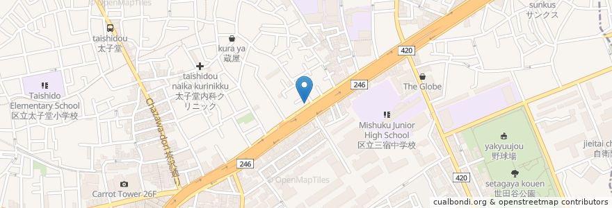 Mapa de ubicacion de SHIROKUMA en Giappone, Tokyo, 世田谷区.