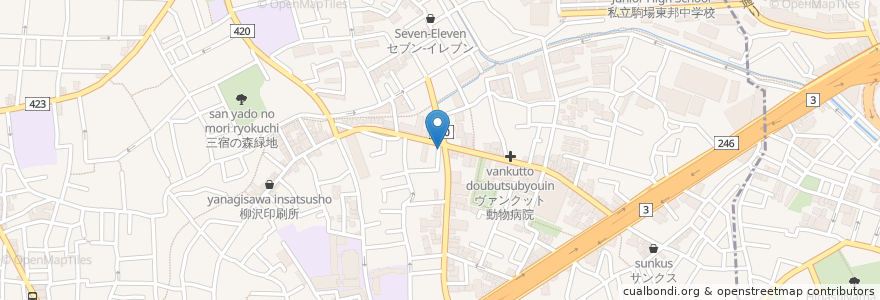 Mapa de ubicacion de えびすさん en Jepun, 東京都, 世田谷区.