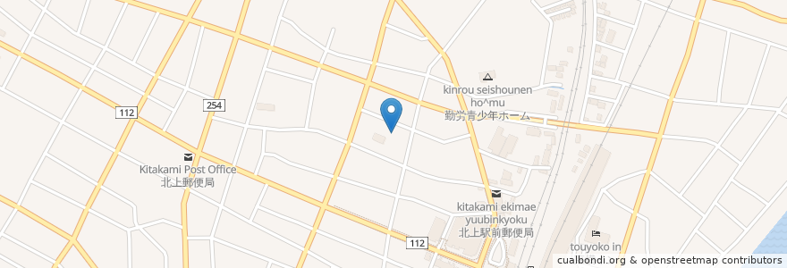 Mapa de ubicacion de 洋食酒場ソーレ en 일본, 이와테현, 北上市.