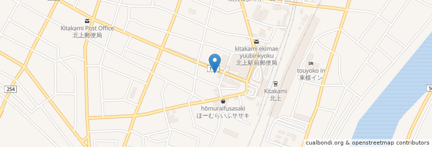 Mapa de ubicacion de ニッポンレンタカー 北上駅西口営業所 en 일본, 이와테현, 北上市.
