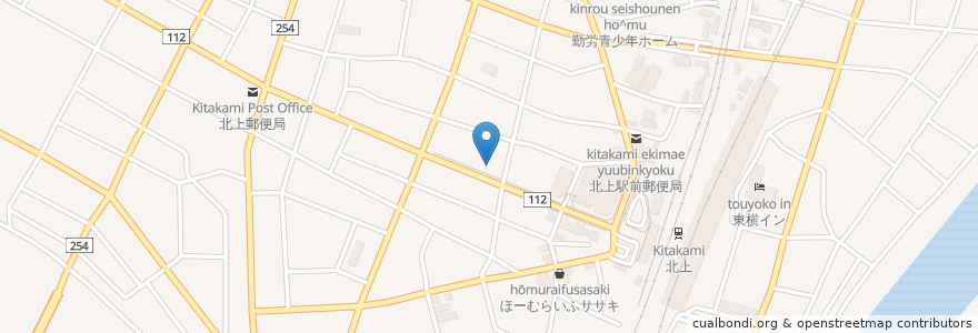 Mapa de ubicacion de 北上信用金庫 北上駅前支店 en Япония, Иватэ, 北上市.