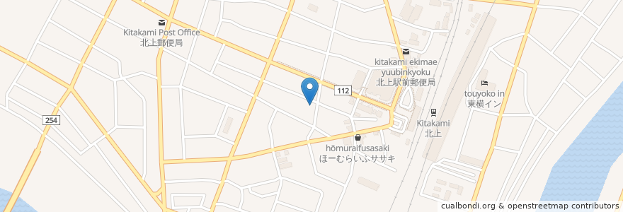 Mapa de ubicacion de 大通り歯科医院 en Japón, Prefectura De Iwate, 北上市.