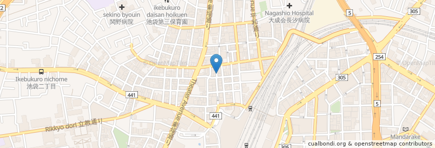 Mapa de ubicacion de ひとづまヘブンクラブ en 일본, 도쿄도, 豊島区.