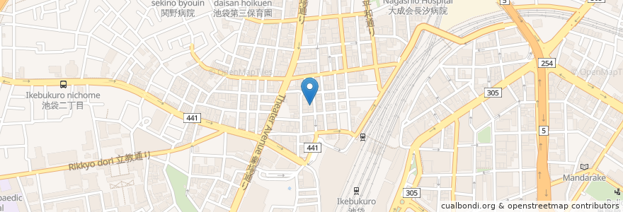 Mapa de ubicacion de バイオレンス en 일본, 도쿄도, 豊島区.