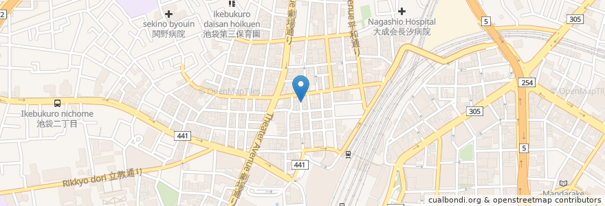 Mapa de ubicacion de 桃李（とうり） en ژاپن, 東京都, 豊島区.